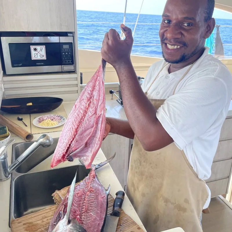 Galley of Sunday Kinga, a Leopard 48 - 4 + 2 cab. catamaran at Azam Marina, Tanzania
