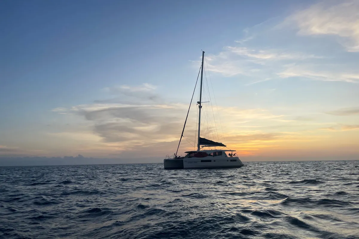 Exterior view of Sunday Kinga, a Leopard 48 - 4 + 2 cab. catamaran at Azam Marina, Tanzania