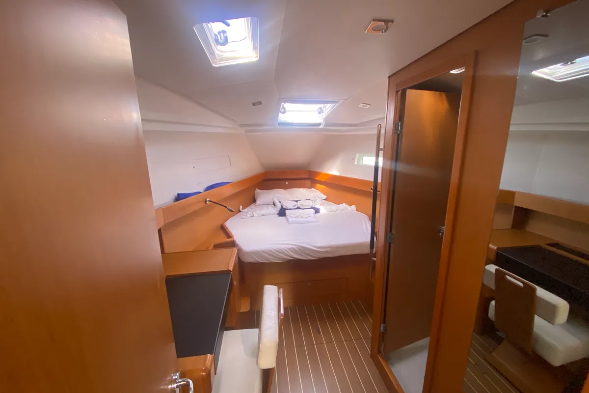 Good Decision, a Jeanneau Sun Odyssey 45DS sailboat at Road Town, British Virgin Islands