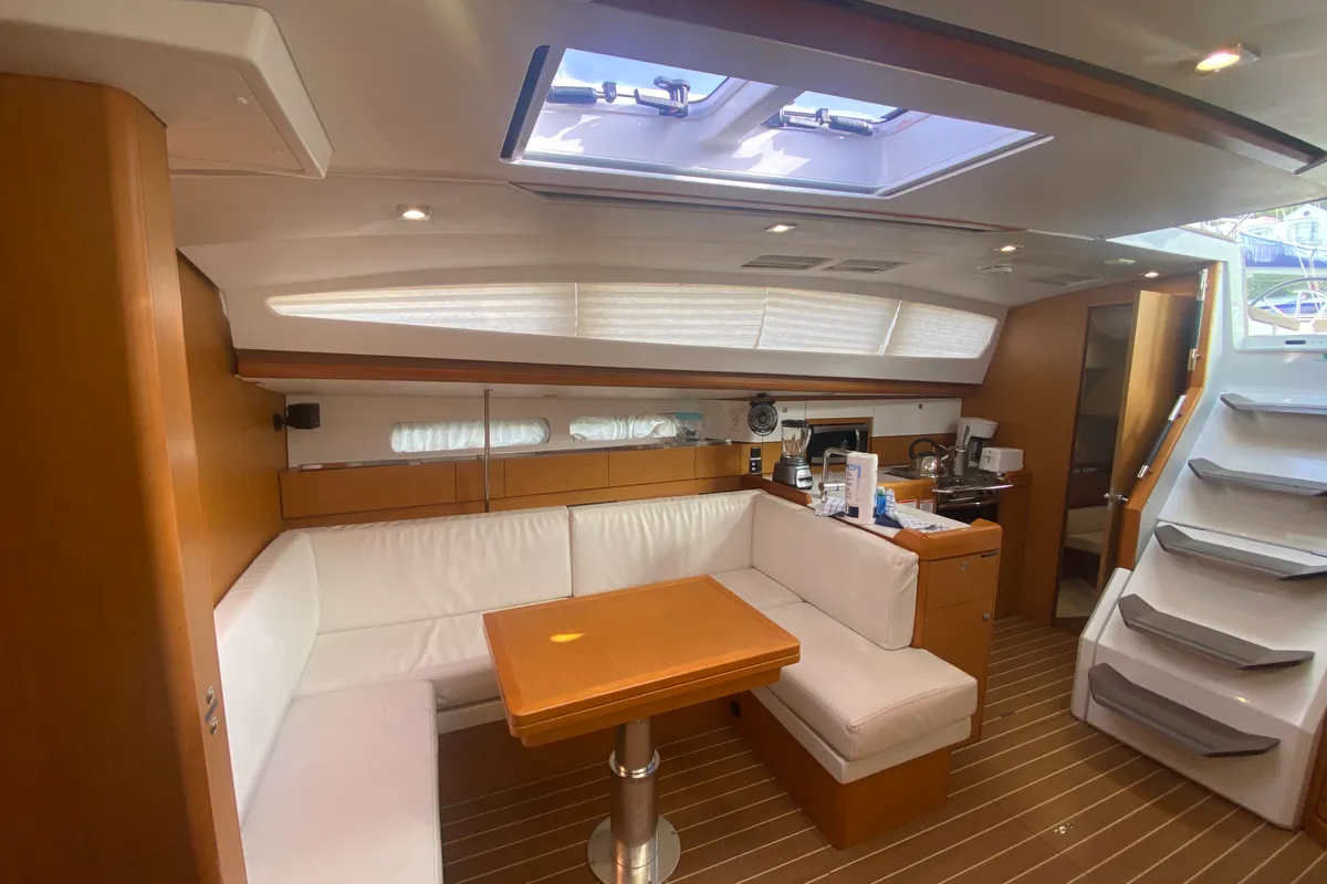 Good Decision, a Jeanneau Sun Odyssey 45DS sailboat at Road Town, British Virgin Islands