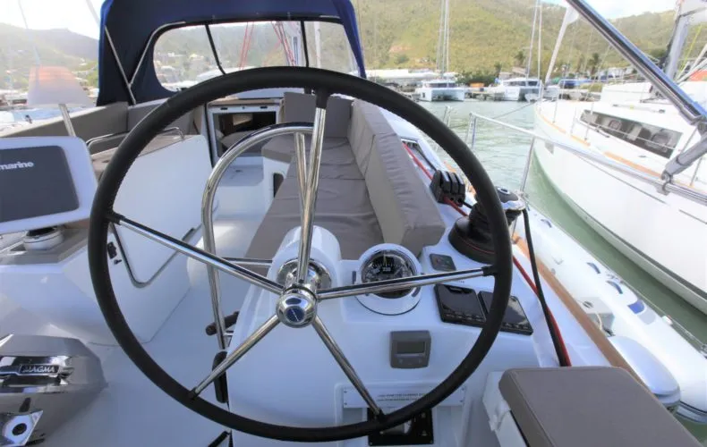 Good Decision, a Jeanneau Sun Odyssey 45DS sailboat at Road Town, British Virgin Islands