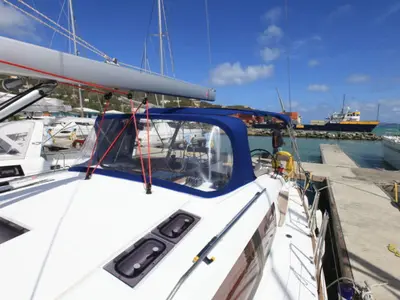 Good Decision, a Jeanneau Sun Odyssey 45DS sailboat at Road Town, British Virgin Islands