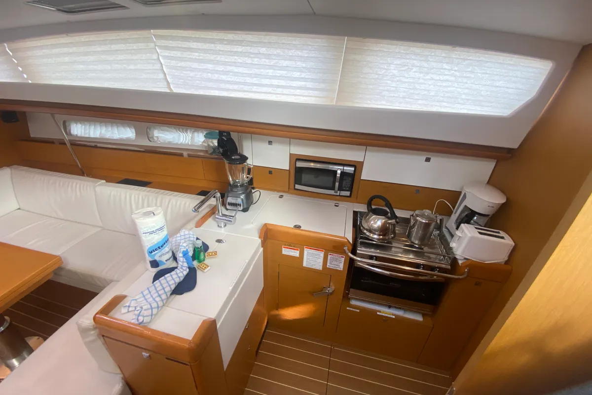 Good Decision, a Jeanneau Sun Odyssey 45DS sailboat at Road Town, British Virgin Islands