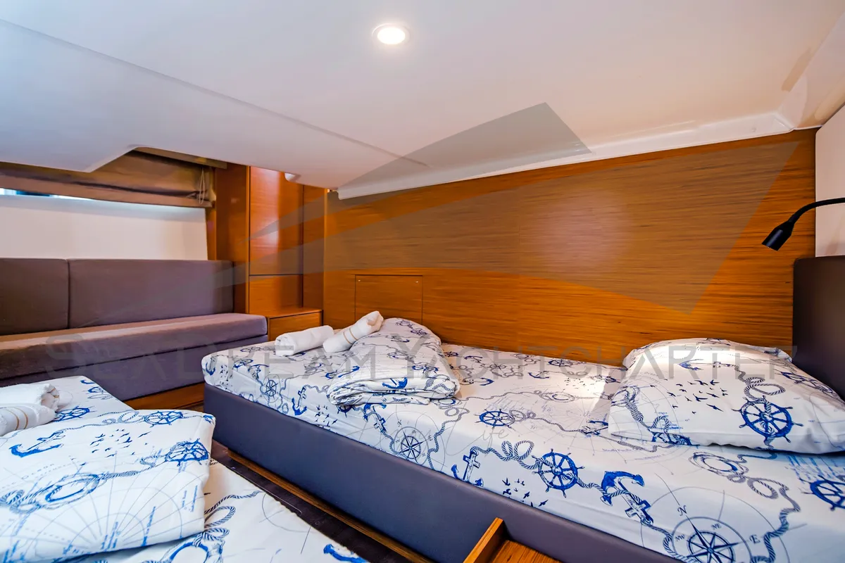 Cabin on Sun Dreamer, a Bavaria S40 HT motorboat at Općina Sukošan, Croatia