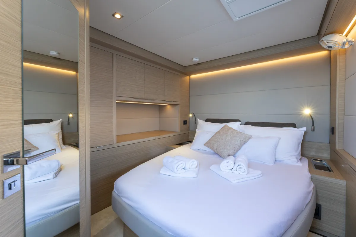 Cabin on Star Link, a Lagoon 55 catamaran at Split, Croatia