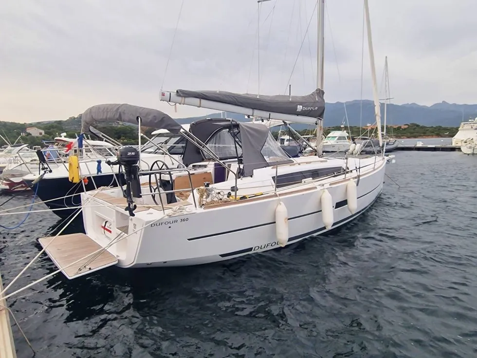 Dzama, a Dufour 360 GL sailboat at Ajaccio, France