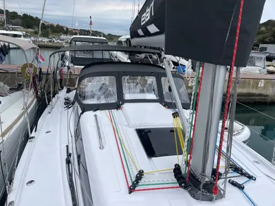Luna, a Elan E4 sailboat at Grad Pula, Croatia
