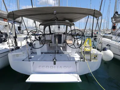 February, a Beneteau First 36 sailboat at Grad Biograd na Moru, Croatia