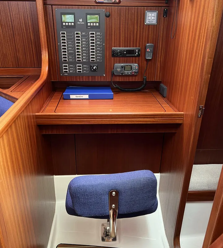 Salon of Karoline, a Bootsbau Rügen GmbH Vilm 41 cruiser sailboat at Barth, Germany