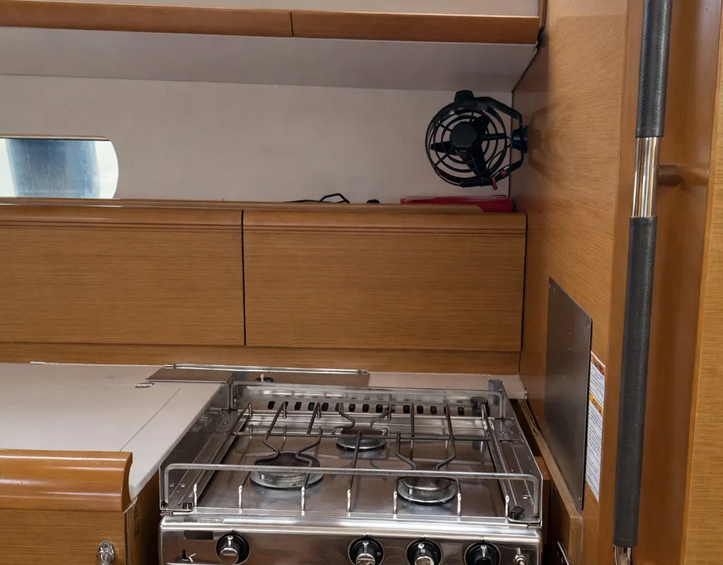 Galley of Malgrats, a Jeanneau Sun Odyssey 469 sailboat at Palma de Mallorca, Spain