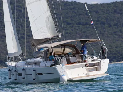 Esra, a Dufour 460 GL sailboat at Kaštela, Croatia