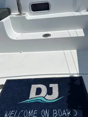 Dj, a Lagoon 40 catamaran at Olbia, Italy