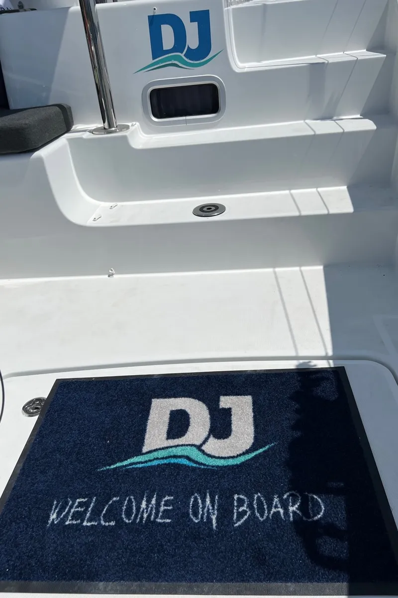 Dj, a Lagoon 40 catamaran at Olbia, Italy