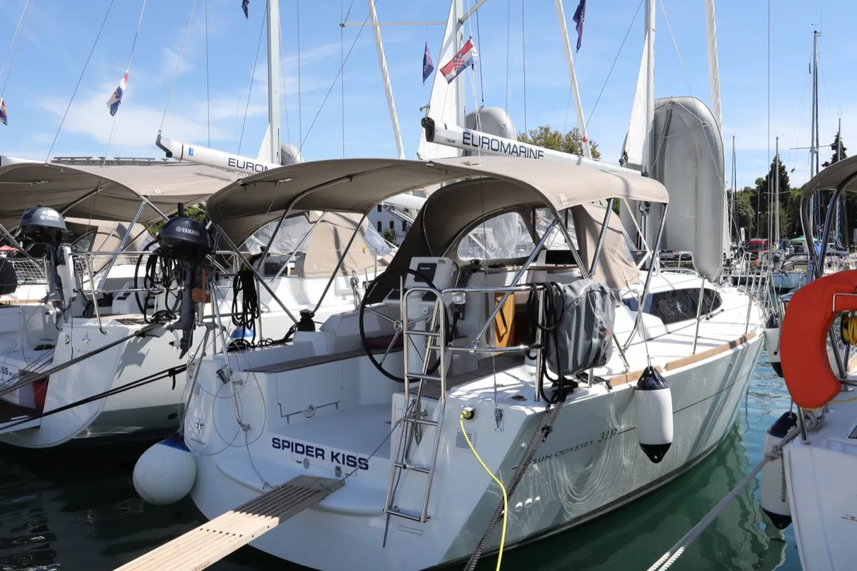 Spider Kiss, a Jeanneau Sun Odyssey 319 sailboat at Split, Croatia