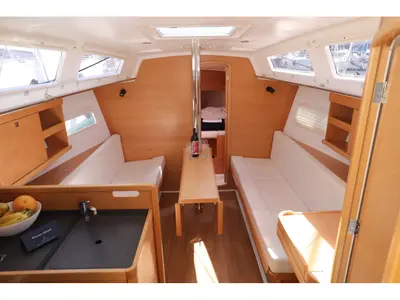 Salon of Spider Kiss, a Jeanneau Sun Odyssey 319 sailboat at Pula, Croatia
