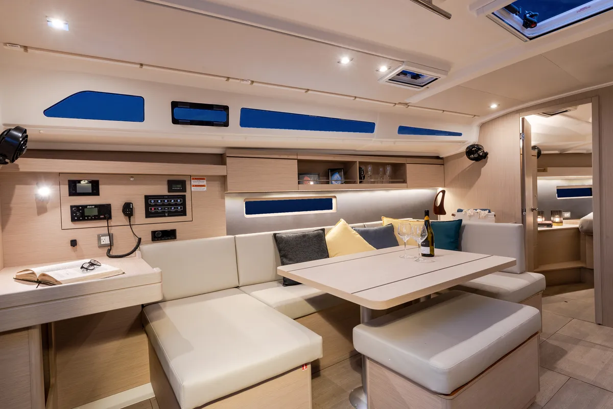 Salon of Sunsail 42 Premium, a Beneteau Oceanis 40.1 sailboat at Alameda, United States