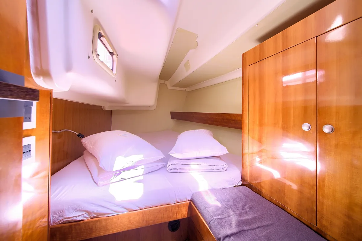 Cabin on Nati, a AD Boats Salona 45 sailboat at Punat, Croatia