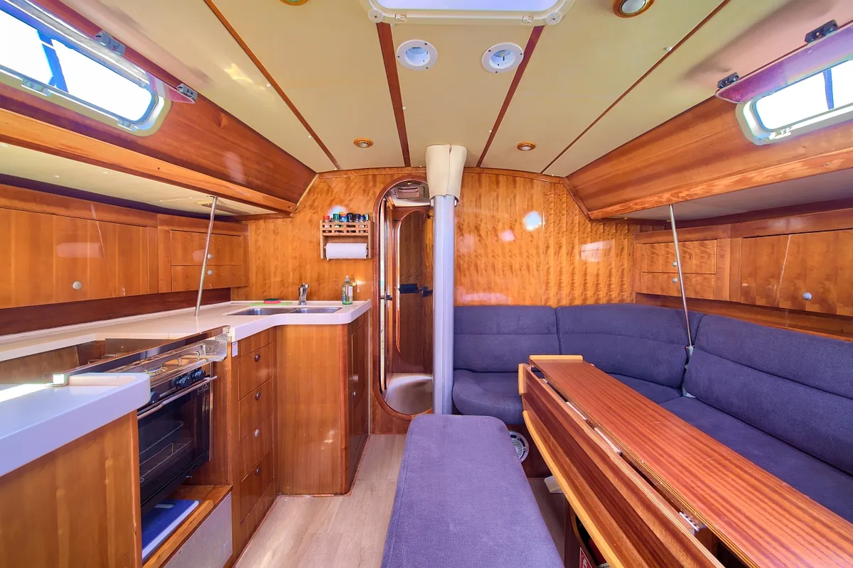 Salon of Nati, a AD Boats Salona 45 sailboat at Punat, Croatia
