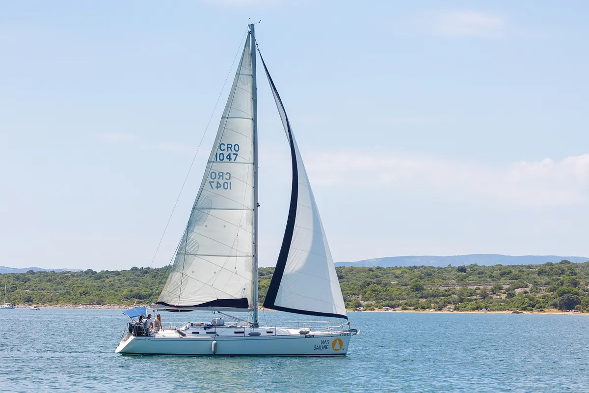 Exterior view of Nati, a AD Boats Salona 45 sailboat at Punat, Croatia