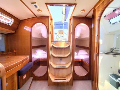 Salon of Nati, a AD Boats Salona 45 sailboat at Punat, Croatia