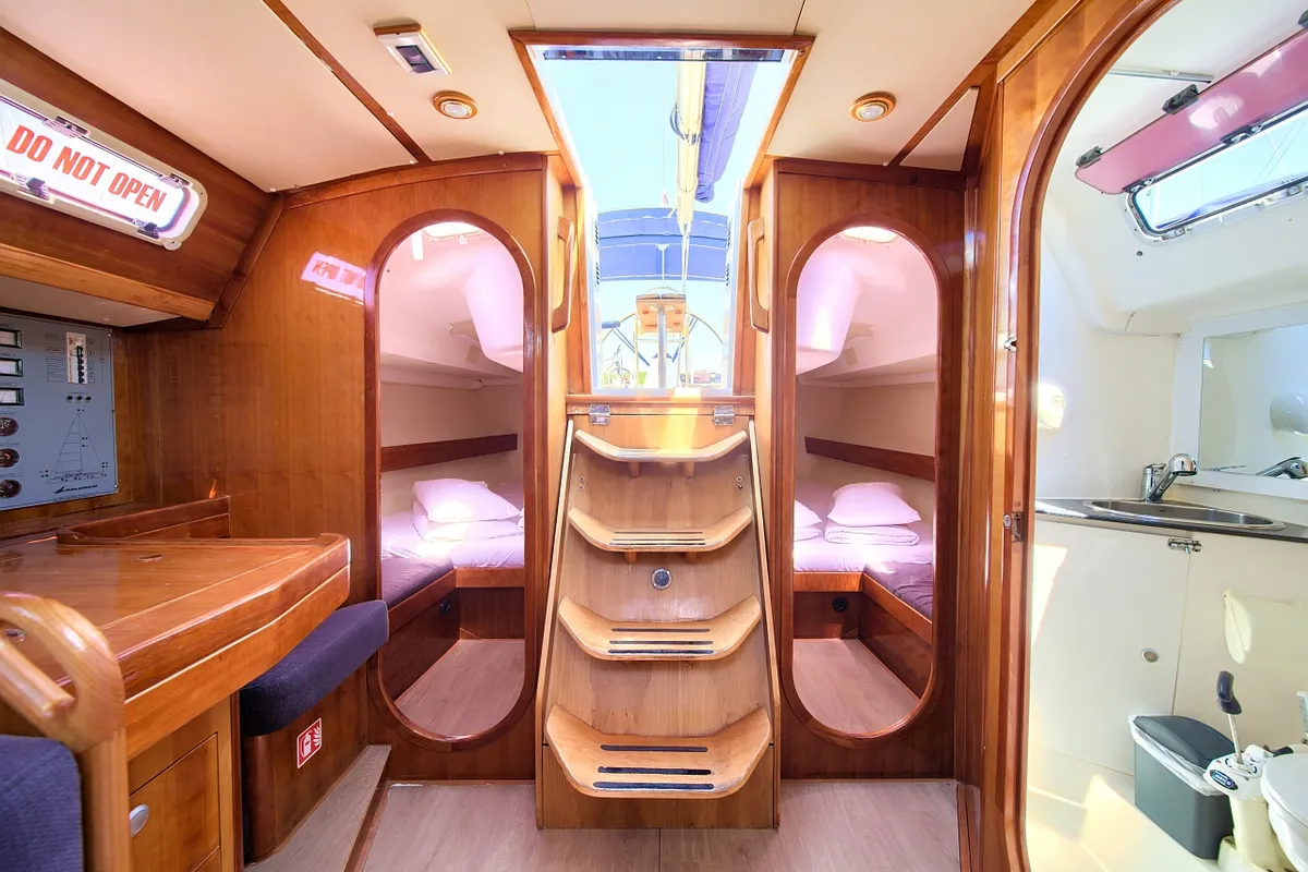 Salon of Nati, a AD Boats Salona 45 sailboat at Punat, Croatia