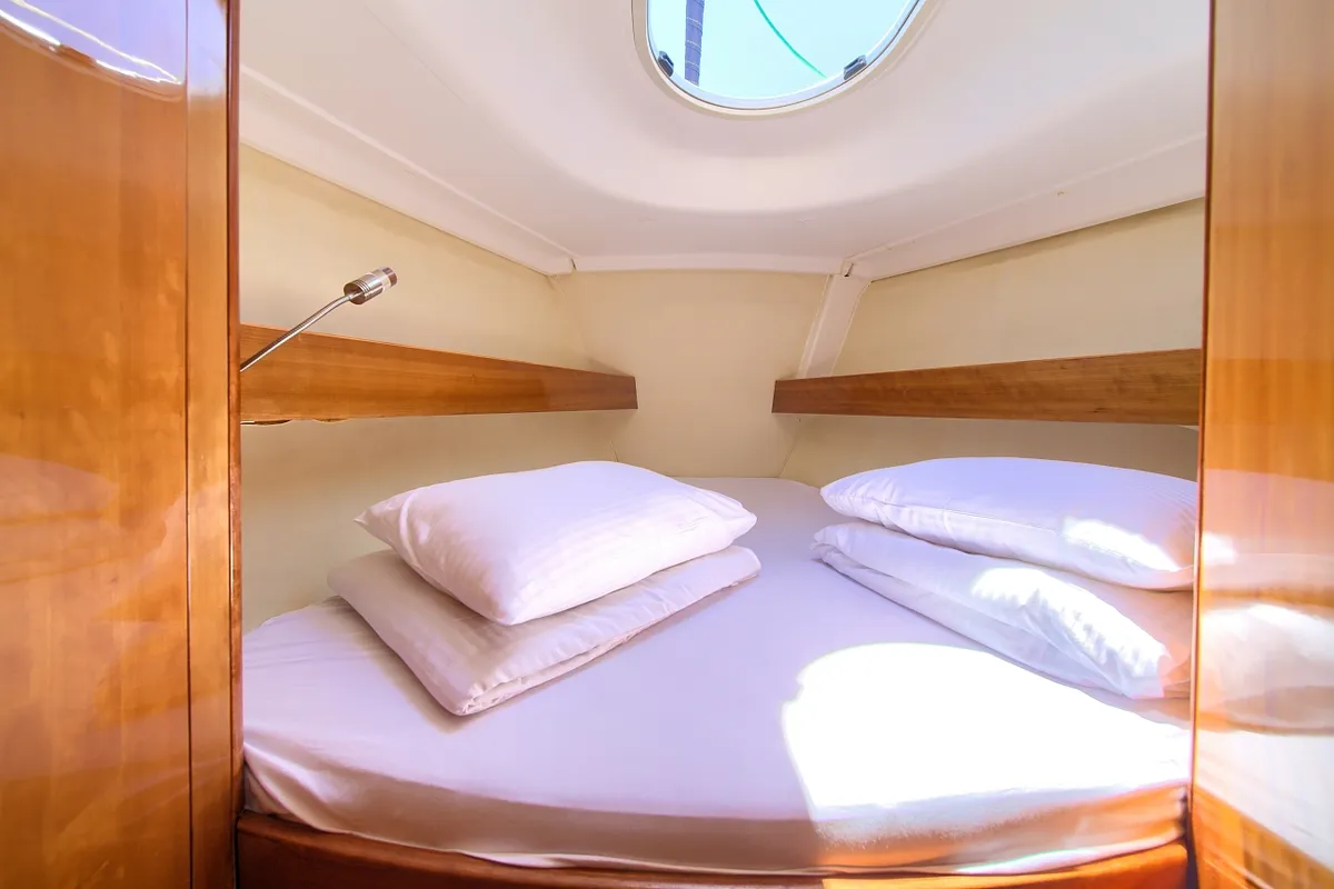 Cabin on Nati, a AD Boats Salona 45 sailboat at Punat, Croatia