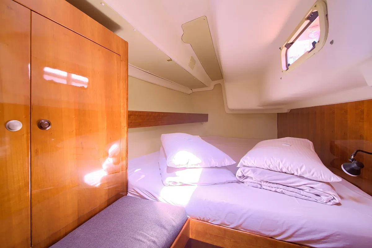 Cabin on Nati, a AD Boats Salona 45 sailboat at Punat, Croatia