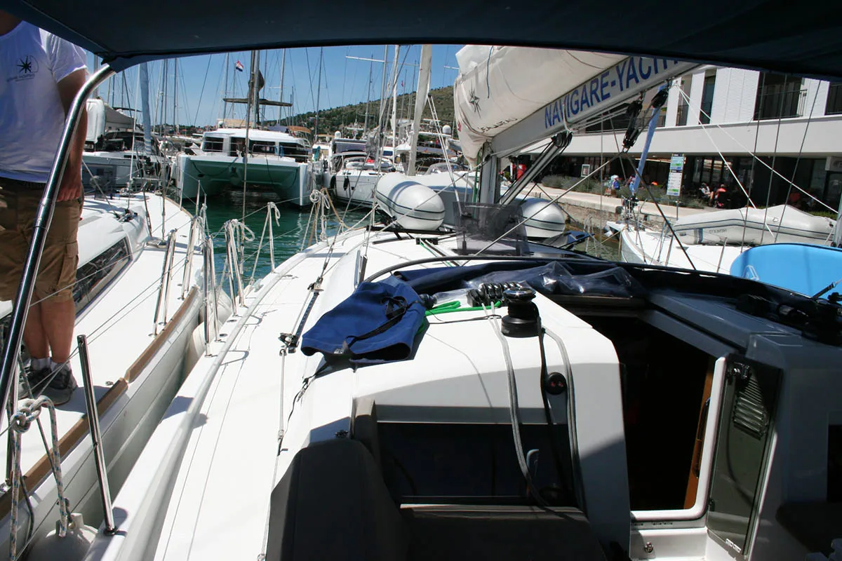 Springbank, a Jeanneau Sun Odyssey 440 sailboat at Seget Donji, Croatia