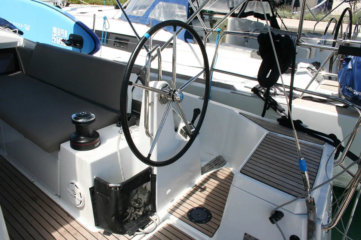Springbank, a Jeanneau Sun Odyssey 440 sailboat at Seget Donji, Croatia