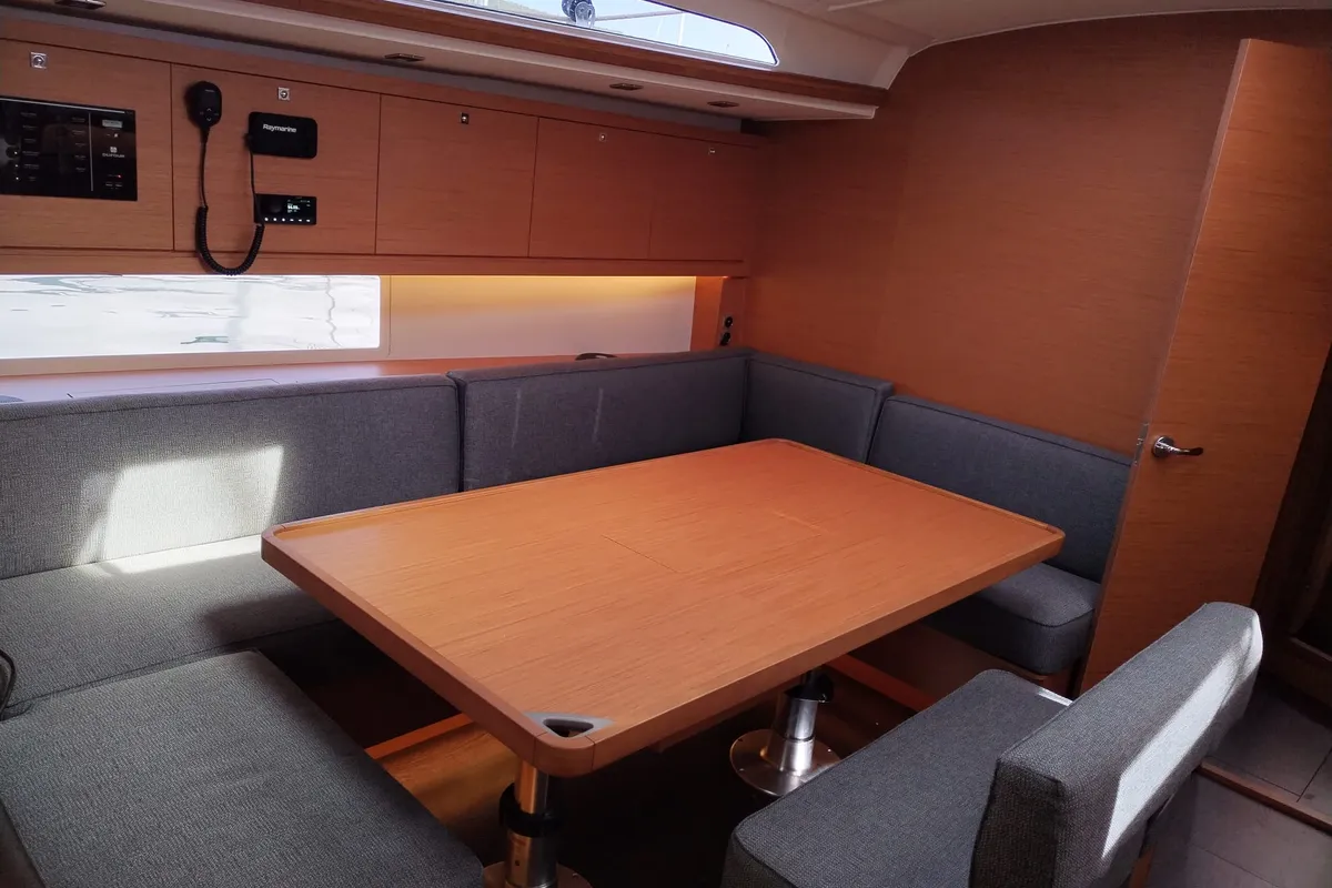 Cabin on Asterix, a Dufour 470 sailboat at Punat, Croatia
