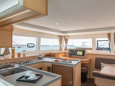 Galley of Tortuga, a Lagoon 46 catamaran at Road Town, British Virgin Islands