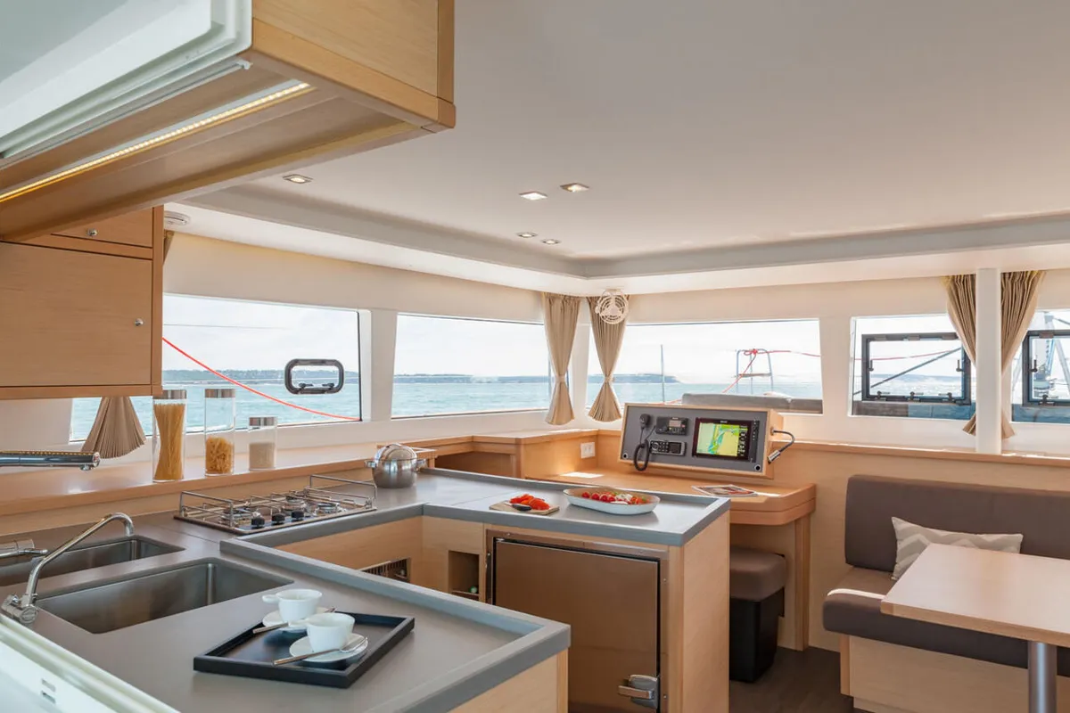 Galley of Tortuga, a Lagoon 46 catamaran at Road Town, British Virgin Islands