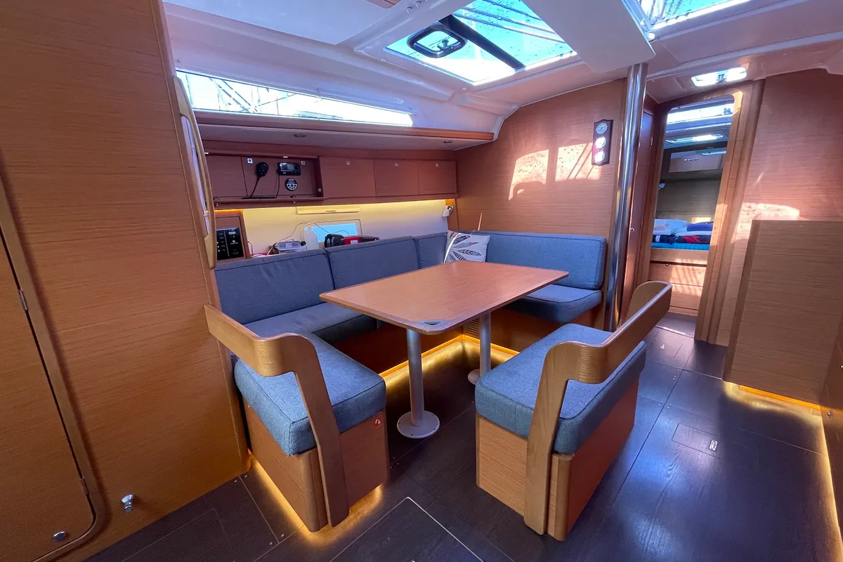 Galley of Sweet, a Dufour 430 GL sailboat at Fethiye, Turkey