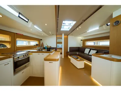 Galley of Ottima - Premium Crewed line, a Beneteau First 53 sailboat at Olbia, Italy