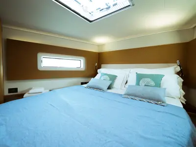 Cabin on Ottima - Premium Crewed line, a Beneteau First 53 sailboat at Olbia, Italy