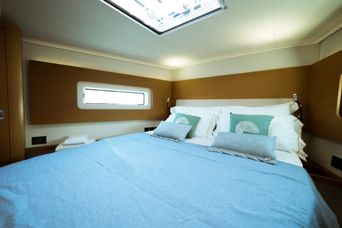 Cabin on Ottima - Premium Crewed line, a Beneteau First 53 sailboat at Olbia, Italy