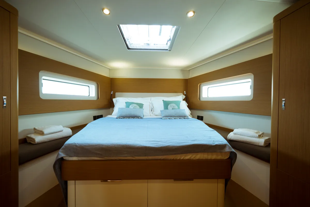 Cabin on Ottima - Premium Crewed line, a Beneteau First 53 sailboat at Olbia, Italy