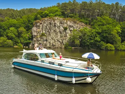Nicols Estivale Octo, a motorboat at Kisköre, Hungary