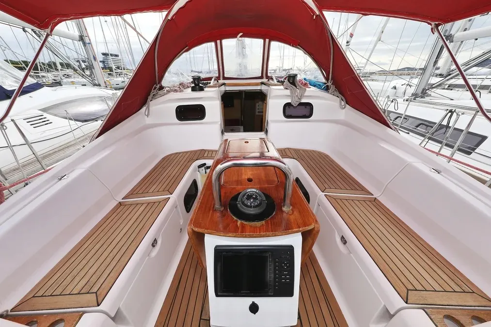 Abrakadabra, a Elan 444 Impression sailboat at Grad Biograd na Moru, Croatia