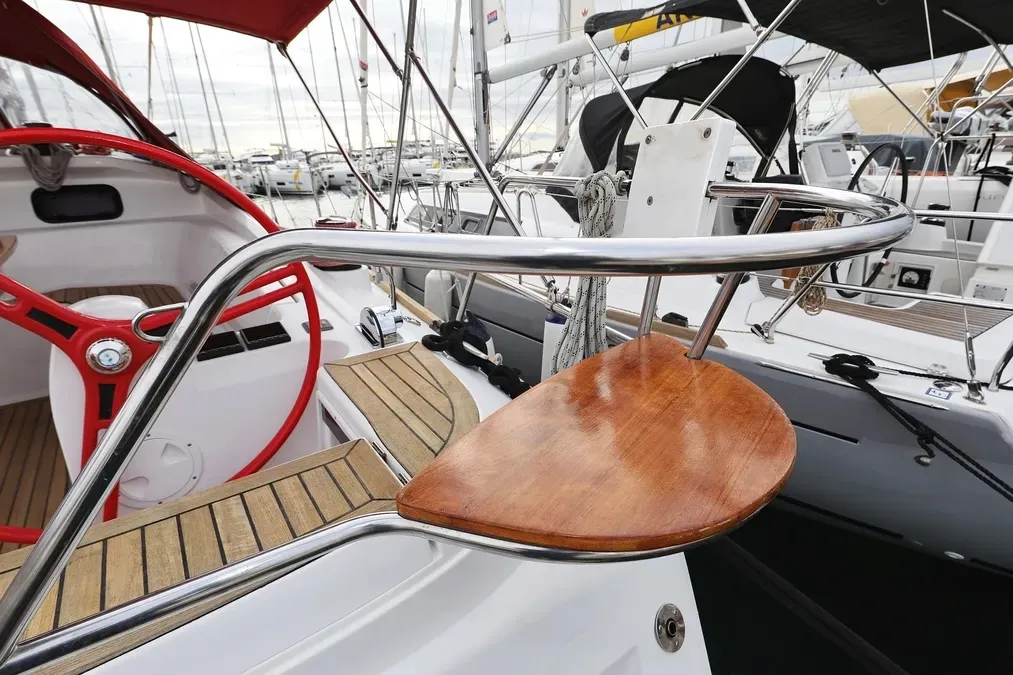 Abrakadabra, a Elan 444 Impression sailboat at Grad Biograd na Moru, Croatia