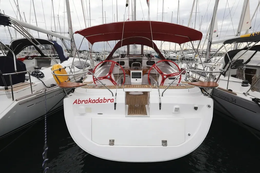 Abrakadabra, a Elan 444 Impression sailboat at Grad Biograd na Moru, Croatia