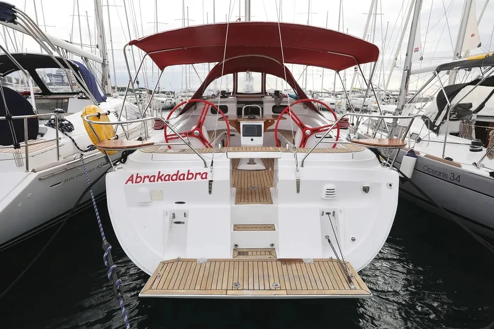 Abrakadabra, a Elan 444 Impression sailboat at Grad Biograd na Moru, Croatia