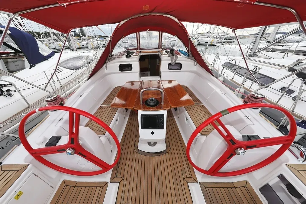 Abrakadabra, a Elan 444 Impression sailboat at Grad Biograd na Moru, Croatia