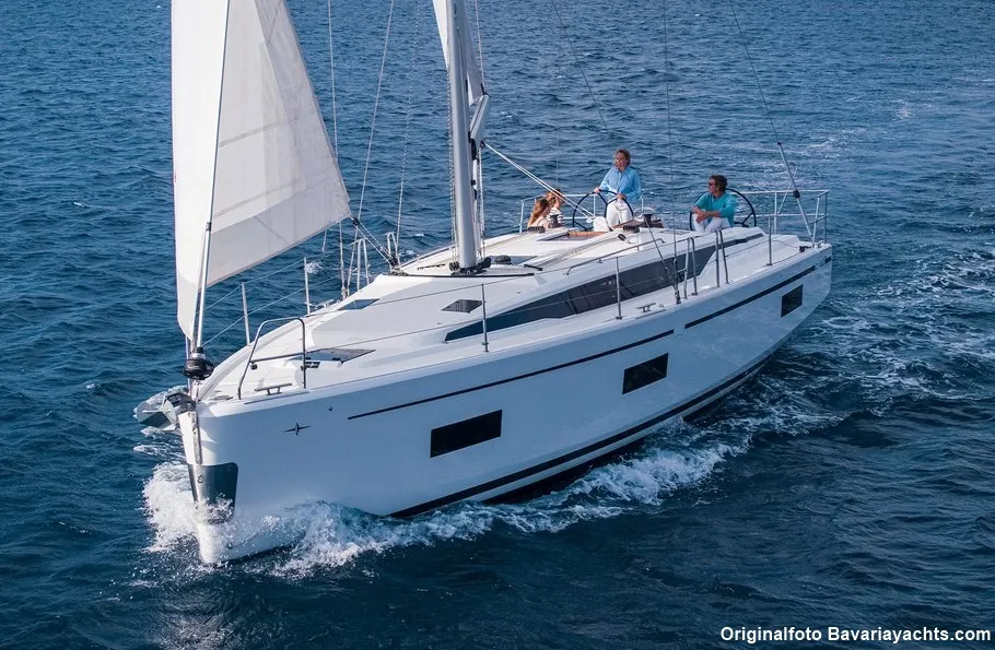 Exterior view of Coco, a Bavaria C42 sailboat at Općina Rogoznica, Croatia