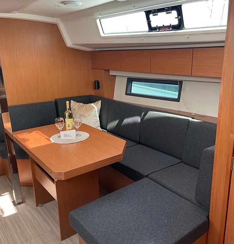 Salon of Coco, a Bavaria C42 sailboat at Općina Rogoznica, Croatia