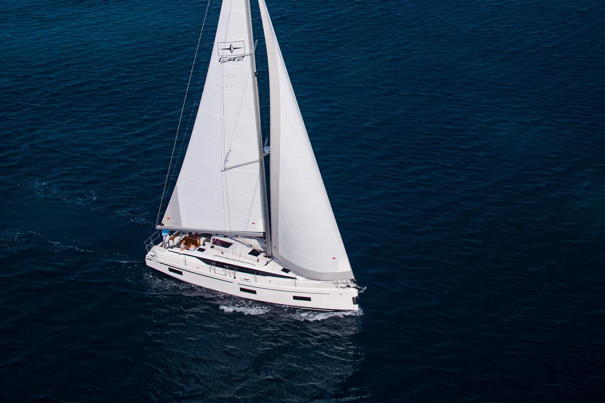 Exterior view of Coco, a Bavaria C42 sailboat at Općina Rogoznica, Croatia