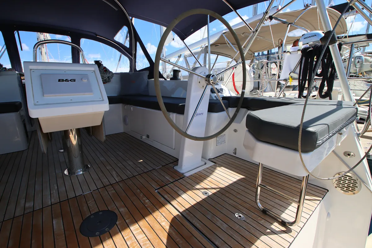 Cabin on Coco, a Bavaria C42 sailboat at Općina Rogoznica, Croatia