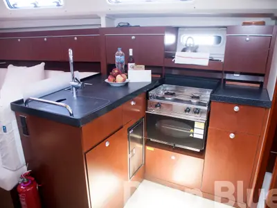 Galley of Deep Blue, a Hanse 415 sailboat at Lavreotiki Municipal Unit, Greece