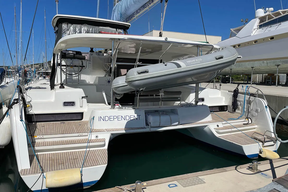 Independent, a Lagoon 42 catamaran at Seget Donji, Croatia