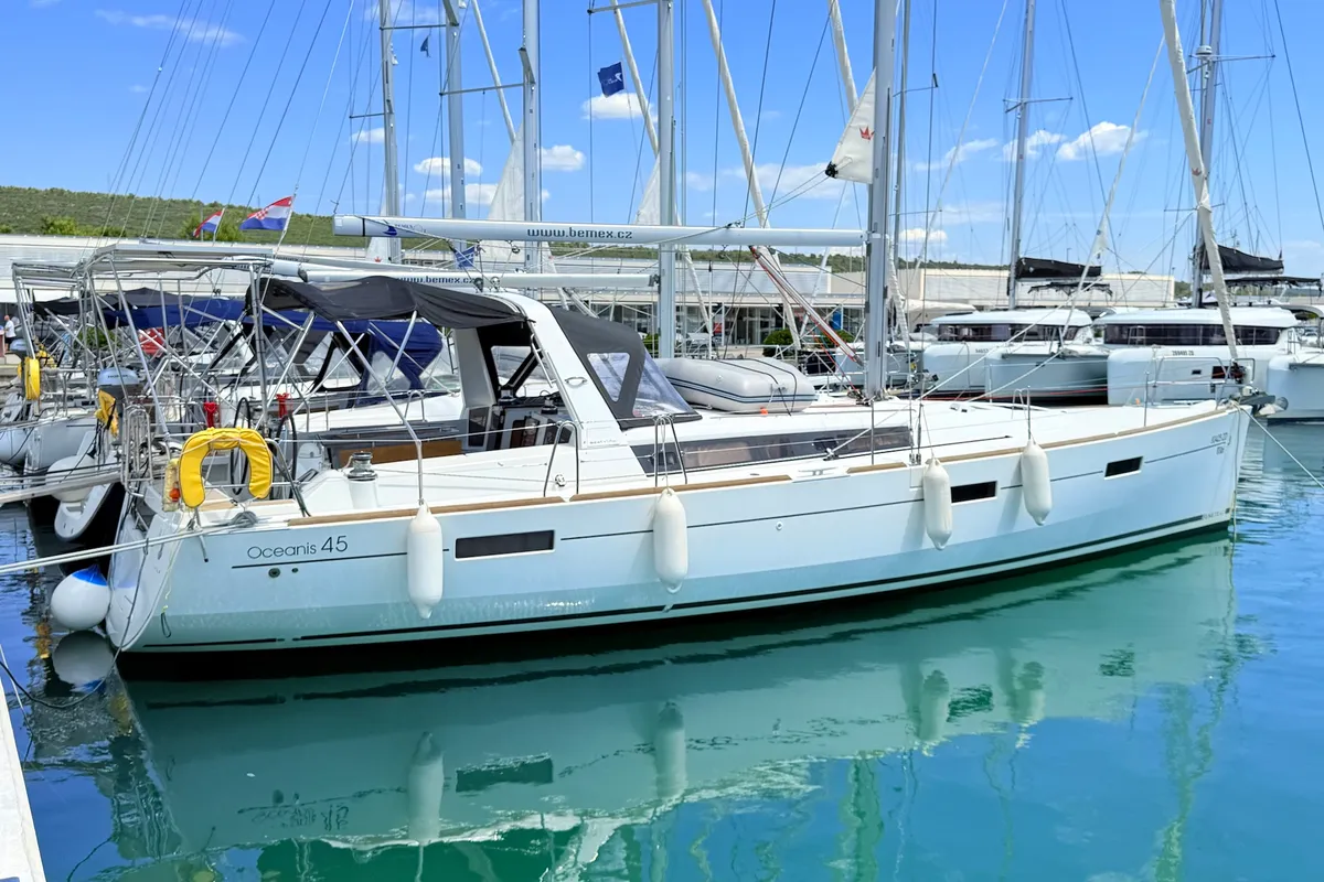 Exterior view of Viki, a Beneteau Oceanis 45 sailboat at Općina Sukošan, Croatia